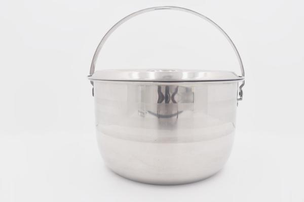Cookware Set 27cm Stainless Steel Cooking Pot For Hiking