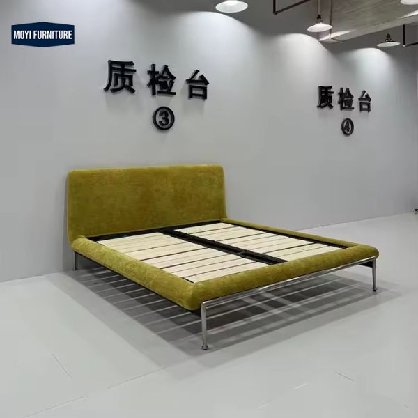 Microfiber Cover Material Modern Wooden Queen Set Classic Luxury King Size Bed Double Design 150 200 180 200cm Customize