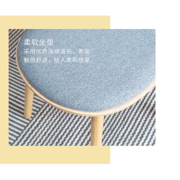 Pure Solid Wood Restaurant Dining Chair , Casual Modern Cafe Chair