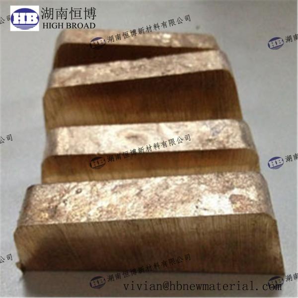 ISO CuTi50 Copper Titanium Master Alloy Improve Alloy