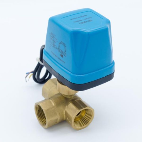 Compact Fan Cooled Motorized Ball Valve DN15 High Precision