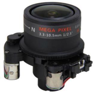 1/2.5 3.3-10.5mm 5MP F1.4 D14 Mount P-IRIS Motorized Zoom IR-Cut Vari-focal Lens, 3.3-10.5mm zoom lens