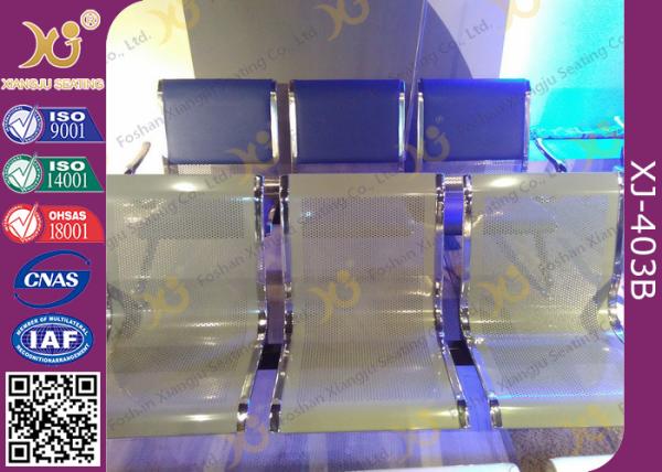 Hospital Iron Structure Full Welding 3 Seater Waiting Chair With Cushion