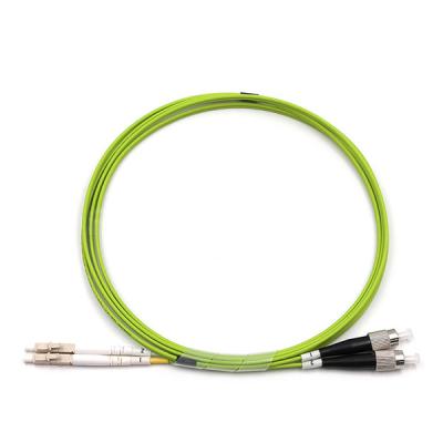 LC UPC para FC UPC Fibra Óptica Duplex OM5 Multimodo OFNR 2,0 mm Verde Lime