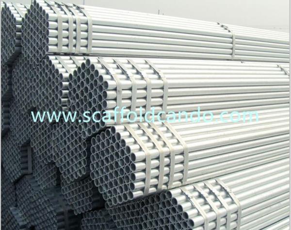 Factory specialized in Q235 scaffolding hot dip galvanized pipe, painted tube, black MS pipes for sell, 48mm OD 6000mmL