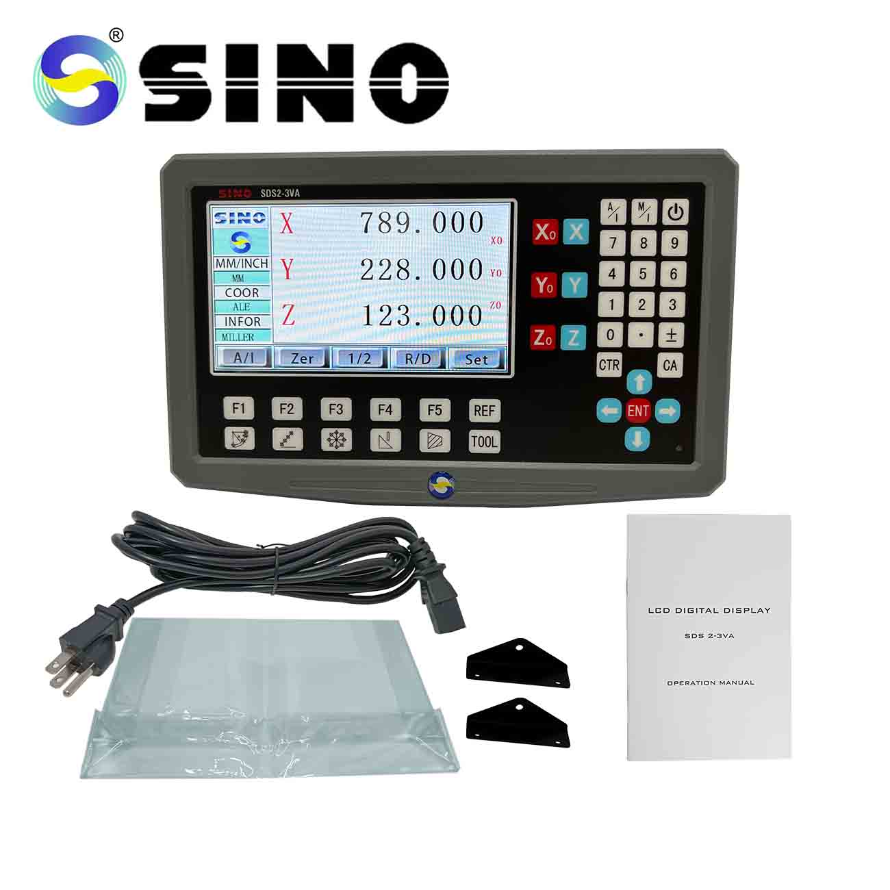 Отсчет 100V-240V LCD цифровой, 2 системы оси DRO измеряя