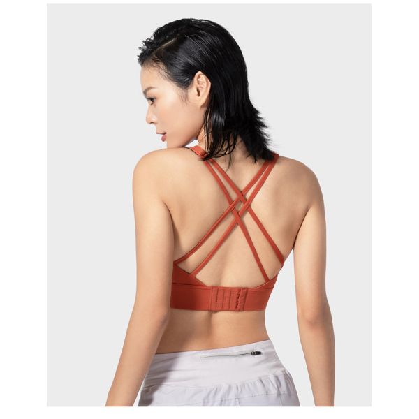 86 Nylon 14 Spandex Custom Gym Sexy Yoga Bra Tank Top Padded Workout Crop Top