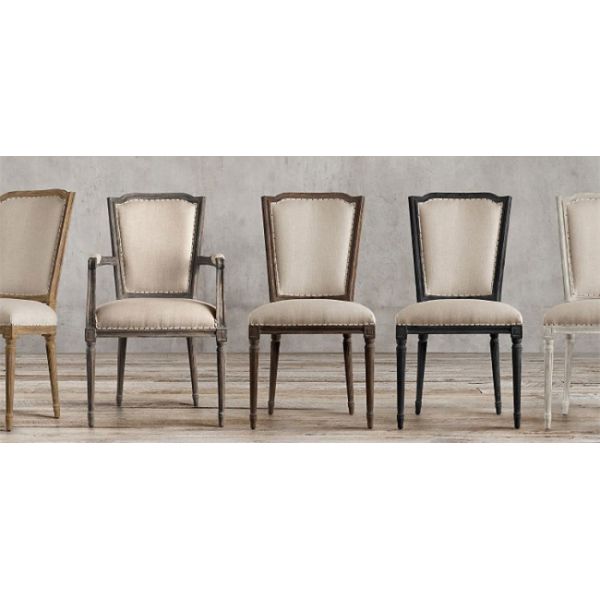 American Style Rustic Wood Restaurant Chairs High Back Arm / Armless For Wedding / Event