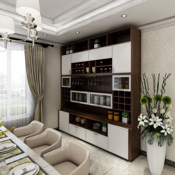 Лакированный обшитый столовый шкаф Хатч Мраморные стулья