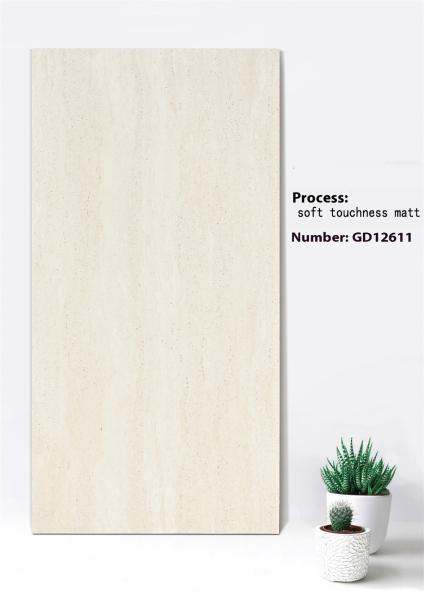 Résistant à l'eau Jaune et Beige Doux Tact Matt Rideau Mur Carreaux épais Pour la décoration et le bâtiment 600x1200mm