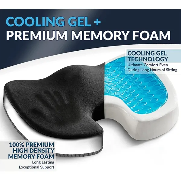 Gel Cool Enhanced Memory Foam Seat Cushion For Office Chair is customized Yes Home Seat