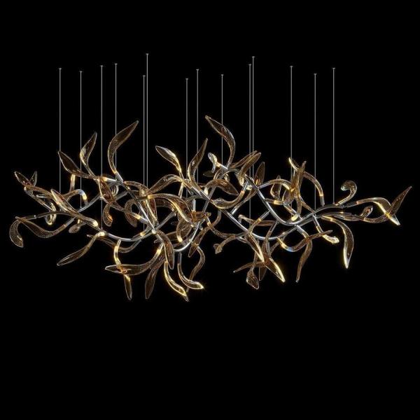 CRI90+ Infinity Large Fishtail Chandelier Hotel Public Commercial Hall Pendants
