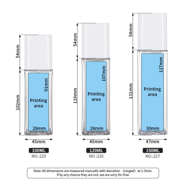 Пустой пластиковый пустой экран бутылок брызг 100ml печатая ODM доступный