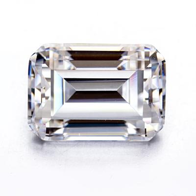 Emerald Cut EF White VVS Synthetic Gemstone Loose Moissanite Diamond For Rings