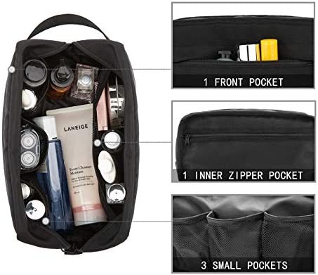 Waterproof and Shock-proof  Hanging  Toiletry Bag for Men Water Resistant Shaving Bag for Travel