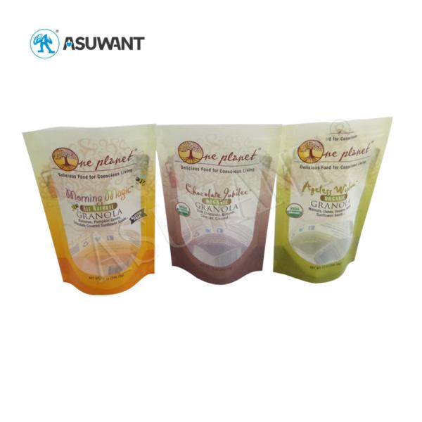 Custom Logo Stand Up Cookies Food Packaging Pouches With Zipper