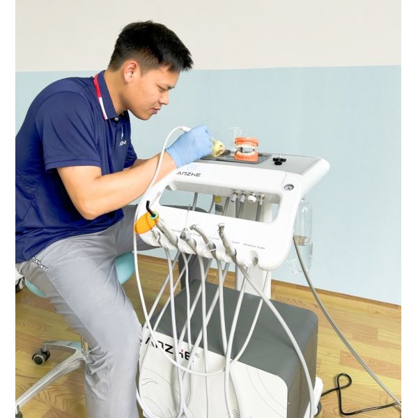 Dental Chair Unit With X Ray Dental Turbine Machine Movable Dentist Portable Cart Treatment Unit