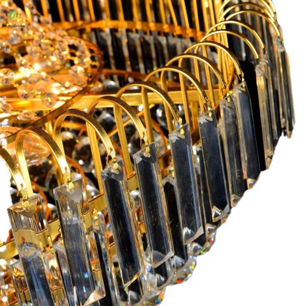 JYLIGHTING Modern Golden Crystal Living Room Chandelier Design Light Luxury Home Bedroom Lamp Corridor Box Restaurant Crystal Pendant Light