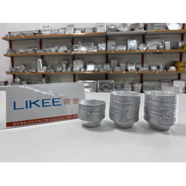3-6 Cavities Aluminium Foil Container Cake Tart Collection Production Line With Adjustable Speed