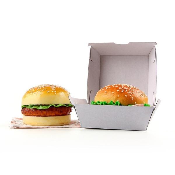 Paperboard Square Foldable Hamburger and Chicken Packaging Box for Customized Food Grade Products