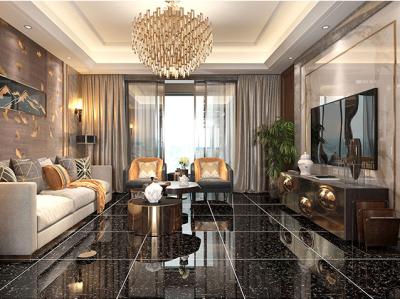 Double Layer Polished Porcelain Floor Tiles 600 X 600mm Black Loading Tiles