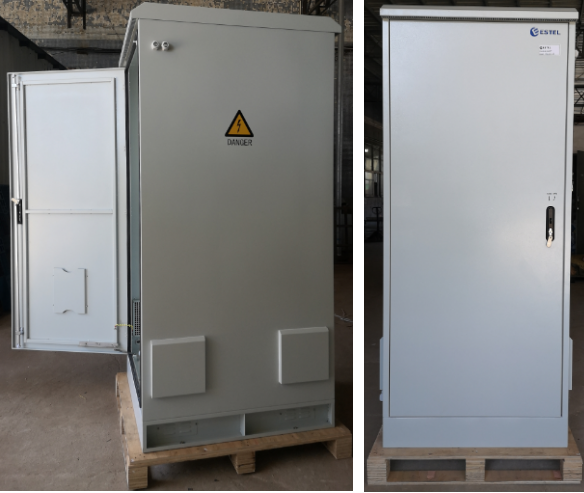 Одностеночный шкаф шкафа SGCC Windproof на открытом воздухе гальванизировал стальную переднюю заднюю дверь