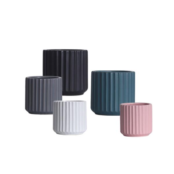 Corrugated 10cm Seedling 4 Inch Decorative Ceramic Plant Pots