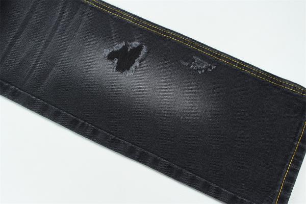 11.5oz Denim Tecido rígido 56%C 44%P Preto E Negro Lado de trás Para Estilo de Marca Jeans Estilo Amigo de Garoto Soft Touch