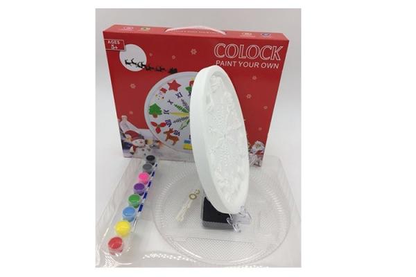 9 Inch Plaster Clock Arts And Crafts Toys Real Function For Boys And Girls