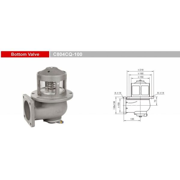 C804cq-100 Foot Emergency Shut Valves for Fuel Tank Truck and Trailer