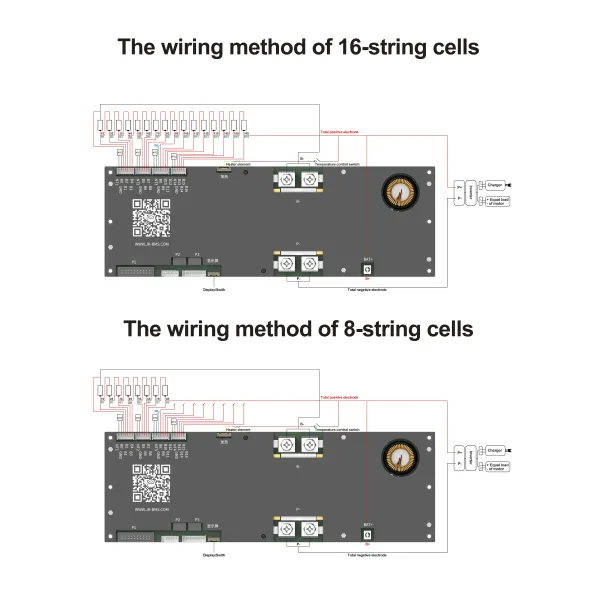 Jk BMS V19 8s/24V 16s/48V Household Energy Inverter BMS Active Balancer 2A Heat Canbus RS485 display Uart Jk-Pb2a16s30p