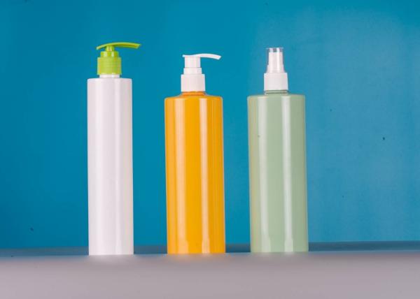 Plastic 500 Ml Shampoo Bottle With Lotion Pump Pink Light Green