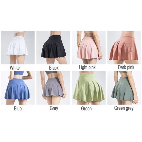 Спорт дам играют в гольф плиссированную юбку тенниса с талией атлетическим Skorts карманов высокой