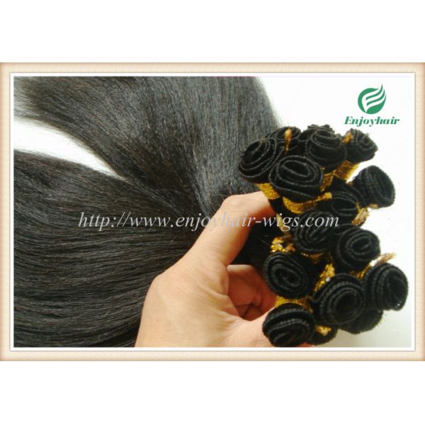 Hand tied weaviing Brazilian 5A virgin remy hair,YAKI straight hair extension