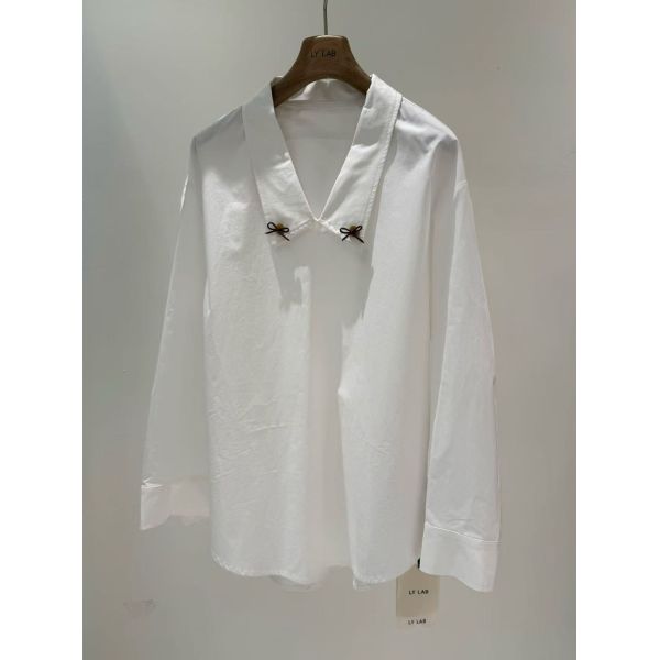 100% pure cotton spring and summer fashionable lazy French bob shirt