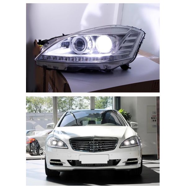 Demillon 2006-2008 for Mercedes Benz S-Class W221 Headlight Assembly S300 S350 Old Model Modified New Led Daytime Running Light