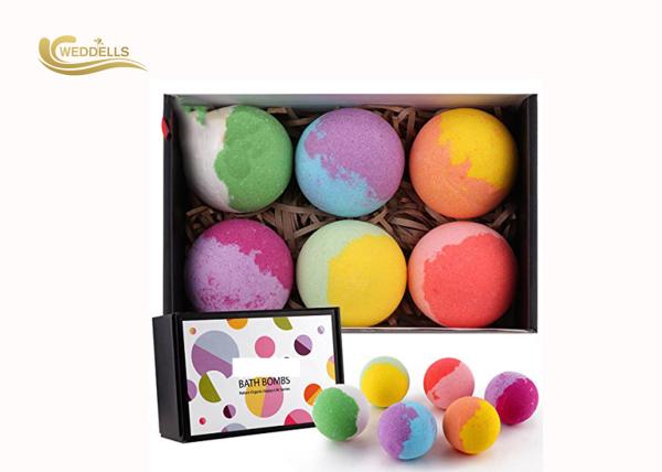 Professional Bath Bomb Gift Sets 6 Pcs  Flavour Custom With Packaging Gift Boxes