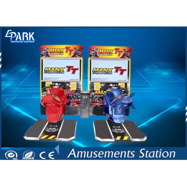 HD LCD Coin Operated Arcade Machines TT Motor Racing Simulator