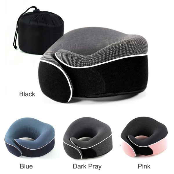 Removable and Washable Memory Foam U Shape Travel Neck Pillow for Airplane Portable