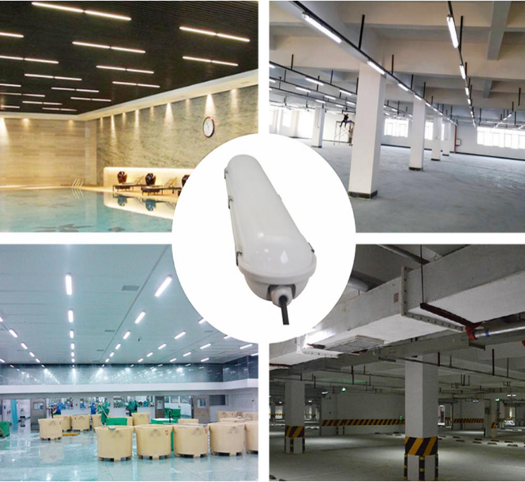 Parking Lot Weatherproof Led Batten Lights  , Waterproof Tube Light Fittings