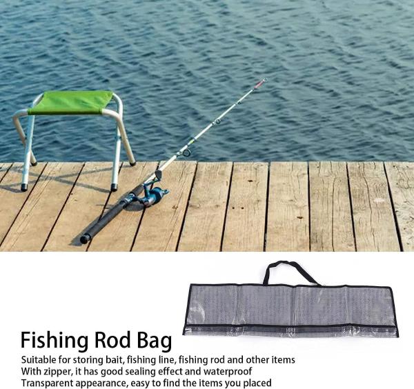 Fishing Rod Case Three Layers Fishing Rod Bag Oxford Folding Fishing Pole Bag Outdoor Waterproof Tackle Storage