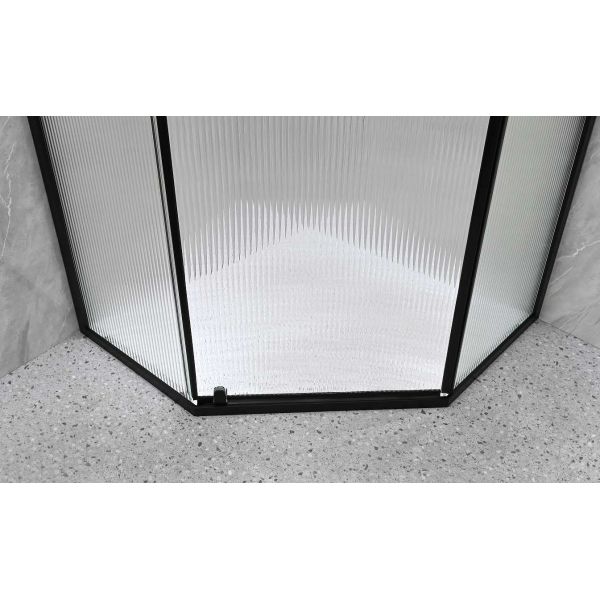 6mm Narrow Reeded Glass With Alum Frame For Modern And Stylish Bathroom