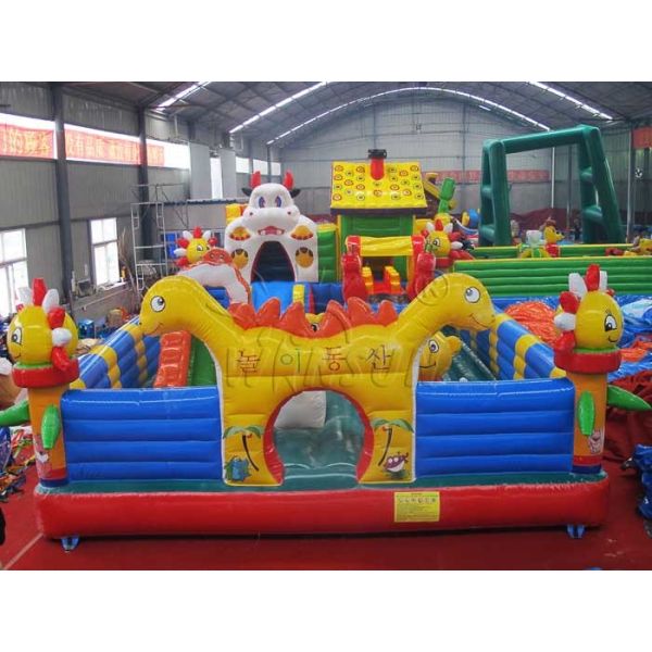 Animal Inflatable Fun City 10x6m For Amusement Park / Leisure Center
