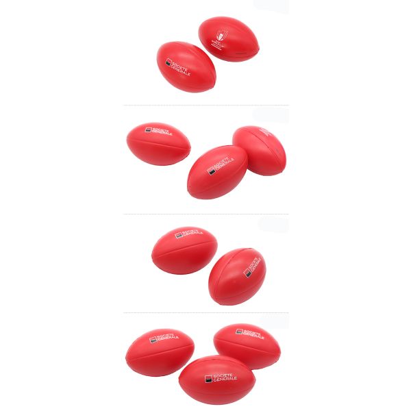 Colorful Promotional Rugby Shape Soft Stress Ball Logo Customized