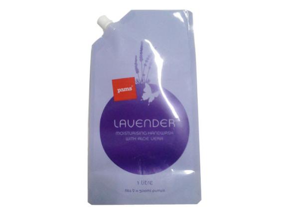 1L Handwash Detergent Stand Up Pouch , Plastic Liquid Packaging bag with side spout