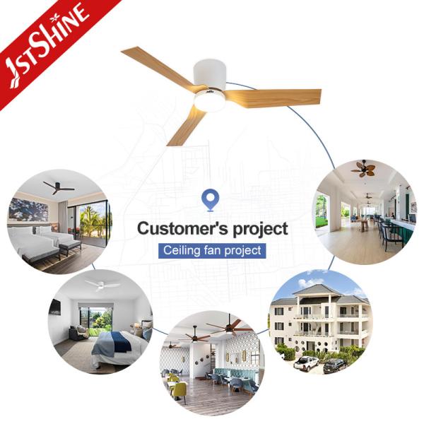 52 inches Remote LED Ceiling Fan with Dimmable 3 Color Light Motor Type DC Pure Copper