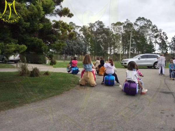Hansel hot selling walking plush battery electric animal carts for kids
