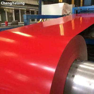 PVDF Coating Pre Painted Steel Sheet Red Plain Color For Building Material