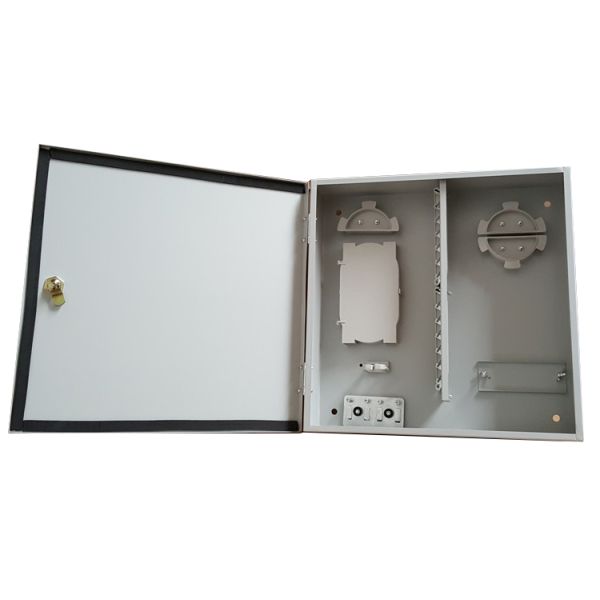 Indoor FTTH FTTB Fiber Optic Terminal Box 4 Cable Ports Steel Tape Material KCO-ODB-48A