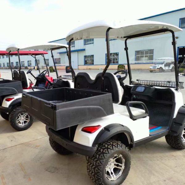 2-местный электромобиль для гольфа Hopper Outdoor Car With Cargo Транспортировка грузов охотники парки развлечений ведра Фабричная цена